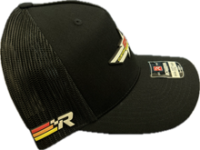 Load image into Gallery viewer, Retro Race Black Cap Logo in center
