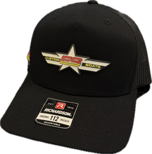 Load image into Gallery viewer, Retro Race Black Cap Logo in center
