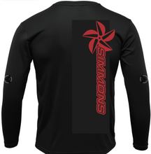 Load image into Gallery viewer, Black Tri-Blend LS Shirt - Red Logo
