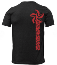 Load image into Gallery viewer, Black Tri-Blend SS Shirt - Red Logo

