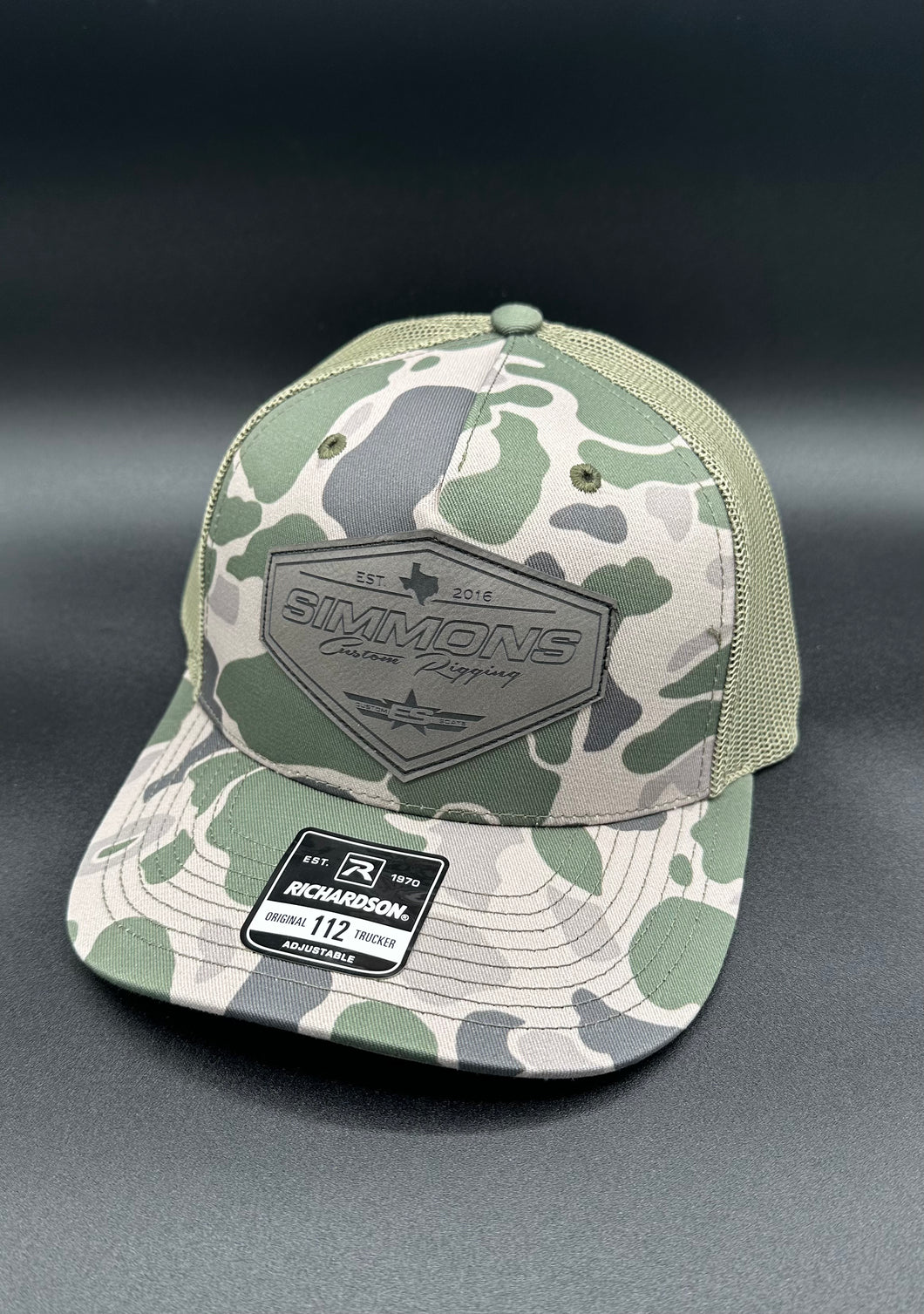 Marsh Duck Camo and Loden with Leather Patch Cap