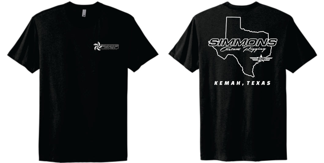 Black TX Logo Cotton Blend SS Shirt