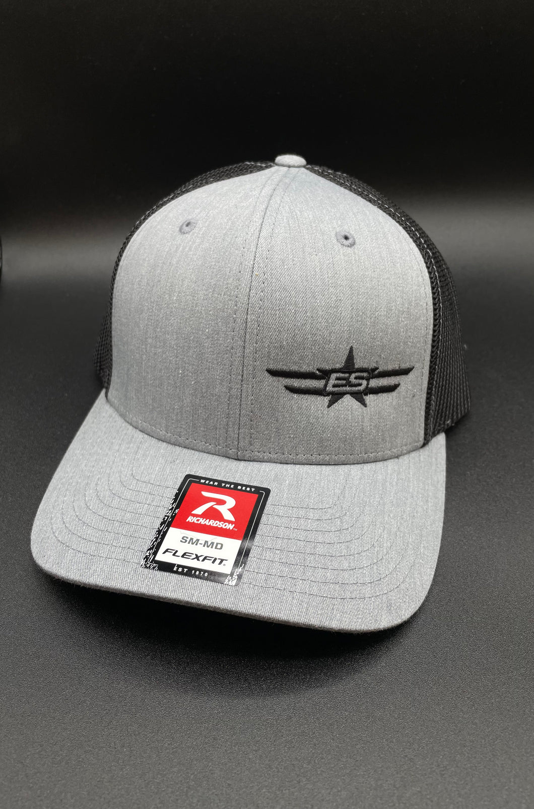 Heather Gray and Black Fitted R-Flex Cap